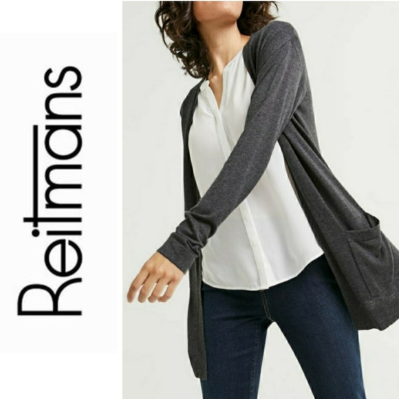 Reitmans Sweaters - Reitmans REssentials Black Open Cardigan